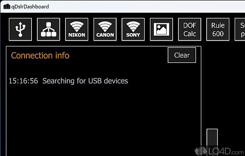 User interface - Screenshot of qDslrDashboard