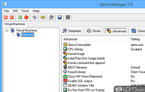 Qemu Manager Screenshot