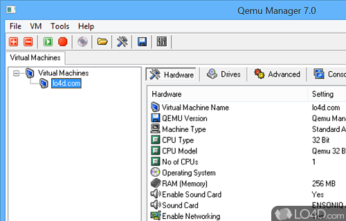 Qemu Manager Screenshot