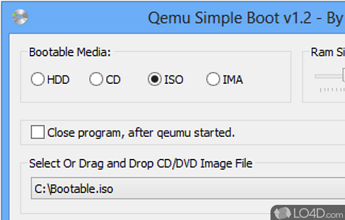 Screenshot of Qemu Simple Boot - Uses QEMU's virtualization engine in order to easily test image files