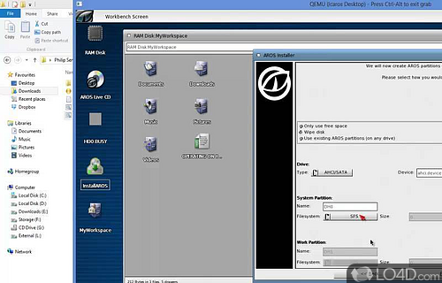 Screenshot of QEMU for Windows - Virtualization for various devices