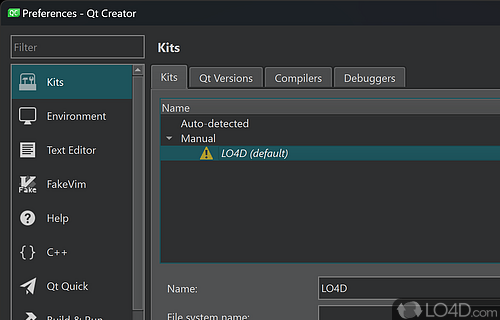 Version Control - Screenshot of Qt Creator