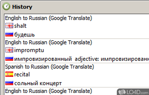 Translator for Windows which translates a text using online translation - Screenshot of QTranslate