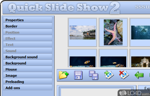 Create slide show presentations - Screenshot of Quick Slide Show