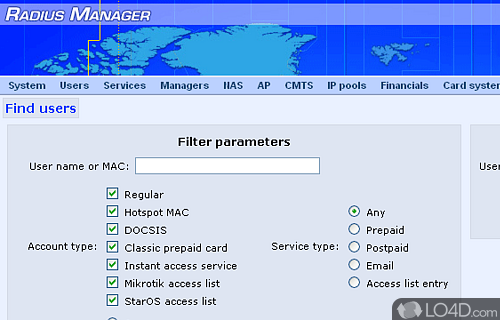 Radius Manager Screenshot