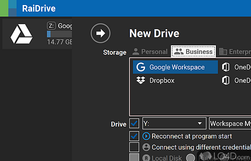 Allows you to edit files as you would typically do in the cloud - Screenshot of RaiDrive