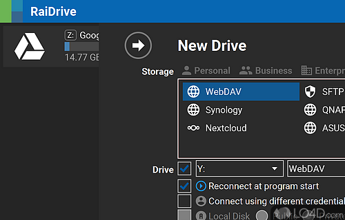 A reliable connector for all the cloud storage services you are using - Screenshot of RaiDrive