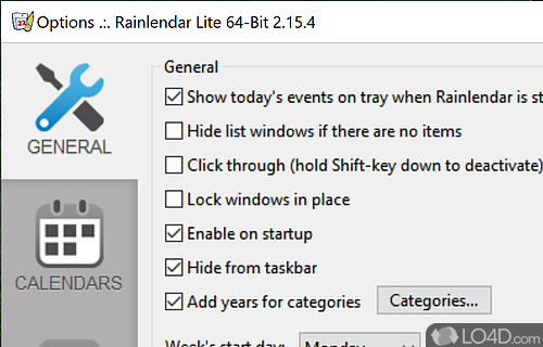 Rainlendar Lite screenshot