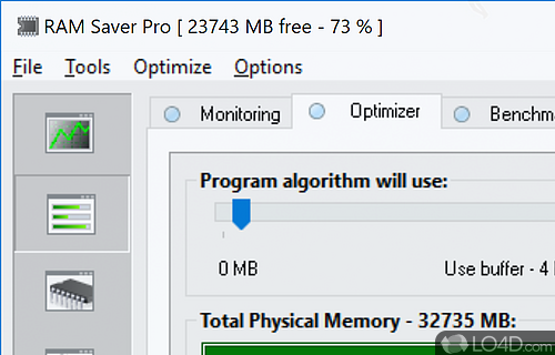 Check and improve the performance of RAM memory - Screenshot of RAM Saver Pro
