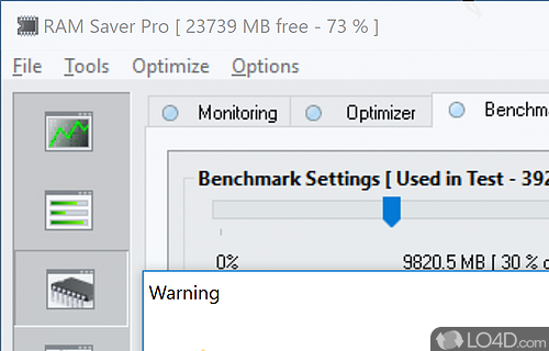 User interface - Screenshot of RAM Saver Pro