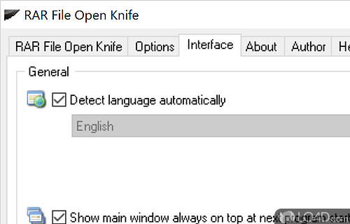 Super-fast application for RAR files - Screenshot of RAR File Open Knife