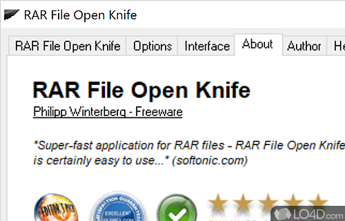 Easy to use - Screenshot of RAR File Open Knife
