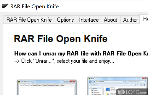 RAR File Open Knife screenshot
