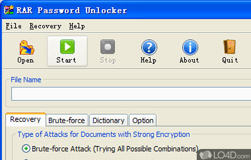 RAR Password Unlocker Screenshot