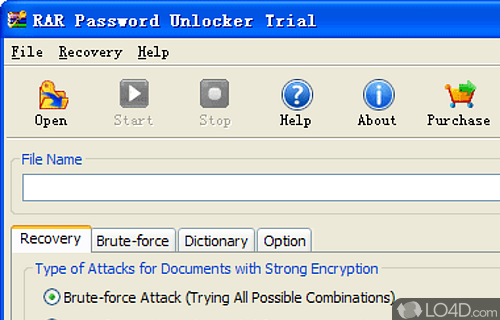 RAR Password Unlocker Screenshot