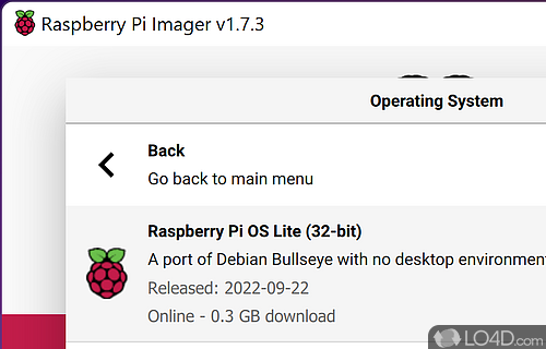 Raspberry Pi Imager Screenshot