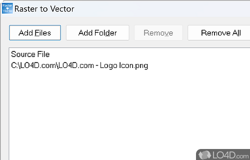 Screenshot of Raster to Vector - User interface