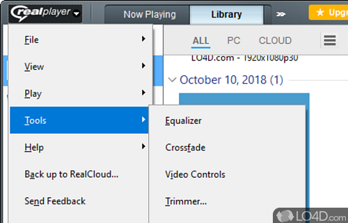 Organizing your favorite movies - Screenshot of RealPlayer