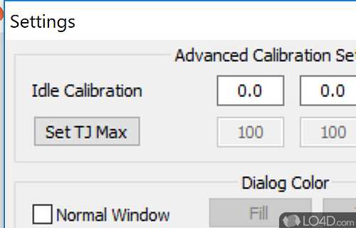 Run sensor benchmarks and customize rich settings - Screenshot of RealTemp