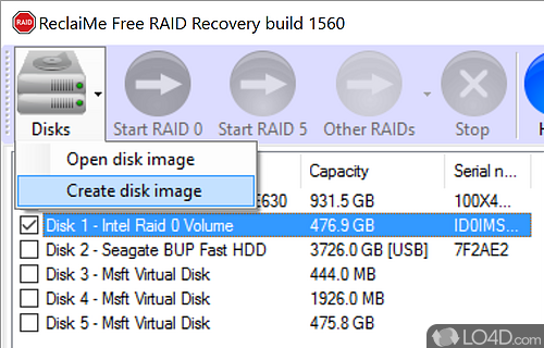 Restore RAID data from a clean and friendly interface - Screenshot of ReclaiMe Free RAID Recovery