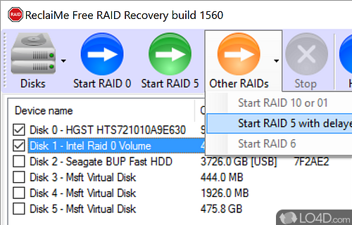 Simple recovery procedure, without any extra configurations - Screenshot of ReclaiMe Free RAID Recovery