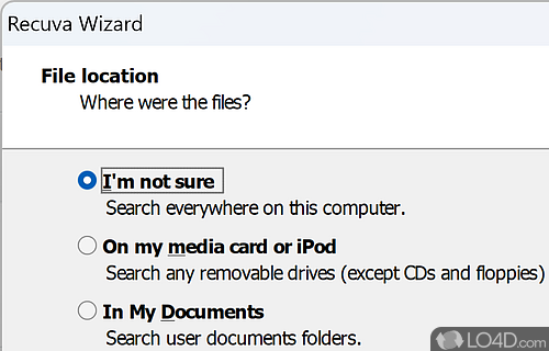 Recover deleted files (photos etc.) - Screenshot of Recuva