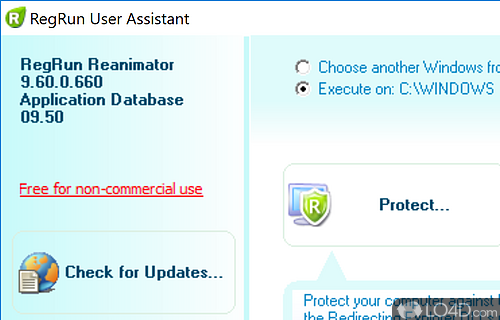 User interface - Screenshot of RegRun Reanimator