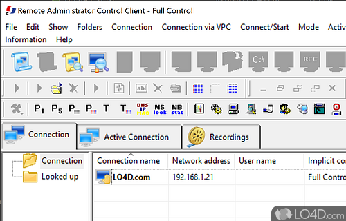 Remote Administrator Control Client Screenshot