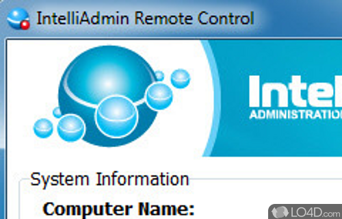 Screenshot of IntelliAdmin Remote Control - User interface
