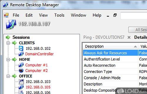 Screenshot of Remote Desktop Manager - Comprehensive tool that can be used by all categories of users