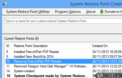 Restore Point Creator Screenshot