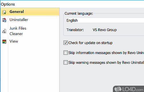 Easy-to-trigger actions - Screenshot of Revo Uninstaller