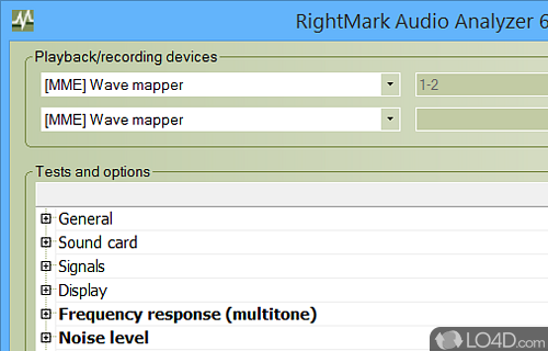 Test the capabilities of audio card through several frequency analysis algorithms - Screenshot of RightMark Audio Analyzer