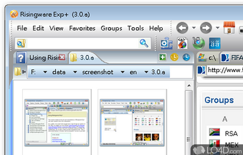 Screenshot of Risingware Exp+ Free - User interface