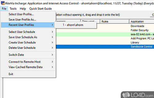 Block control remotely - Screenshot of RiteVia Incharge