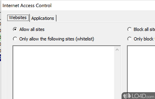 Manage (allow or block) the access to internet per application - Screenshot of RiteVia Incharge