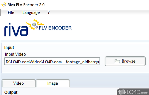 Tweaking the output settings - Screenshot of Riva FLV Encoder