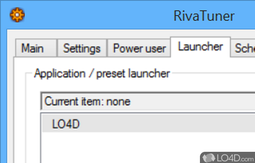 Create multiple custom profiles - Screenshot of RivaTuner