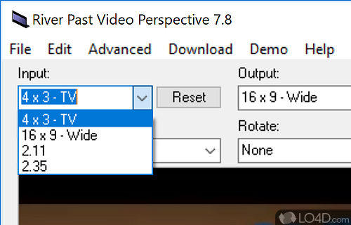 User interface - Screenshot of River Past Video Perspective