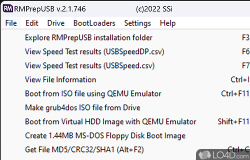 RMPrepUSB Screenshot