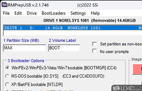 RMPrepUSB Screenshot