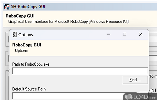 RoboCopy GUI Screenshot