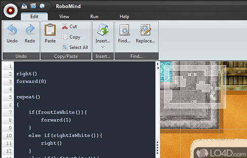 Screenshot of RoboMind - Teach students the basics in computer programming