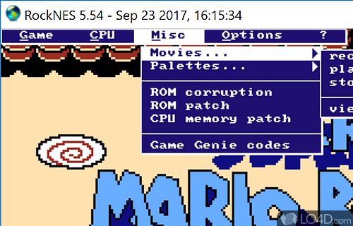 Additional options - Screenshot of RockNES