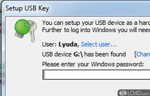 Rohos Logon Key Screenshot