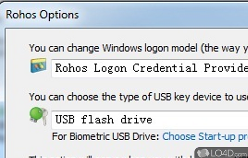 Rohos Logon Key Screenshot