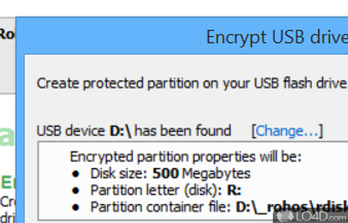 Intuitive looks, strict protection - Screenshot of Rohos Mini Drive