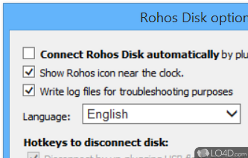 Flexible features - Screenshot of Rohos Mini Drive