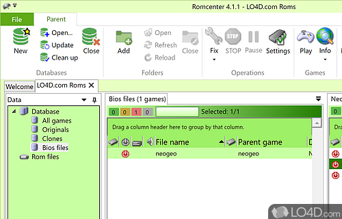 Simple-to-handle GUI - Screenshot of RomCenter
