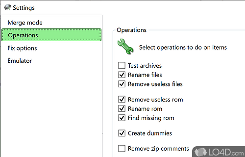 Manage items - Screenshot of RomCenter